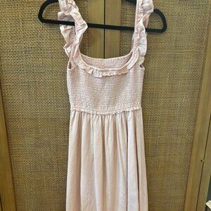 Aritzia Wilfred Smocked Dress, Pink Size Small